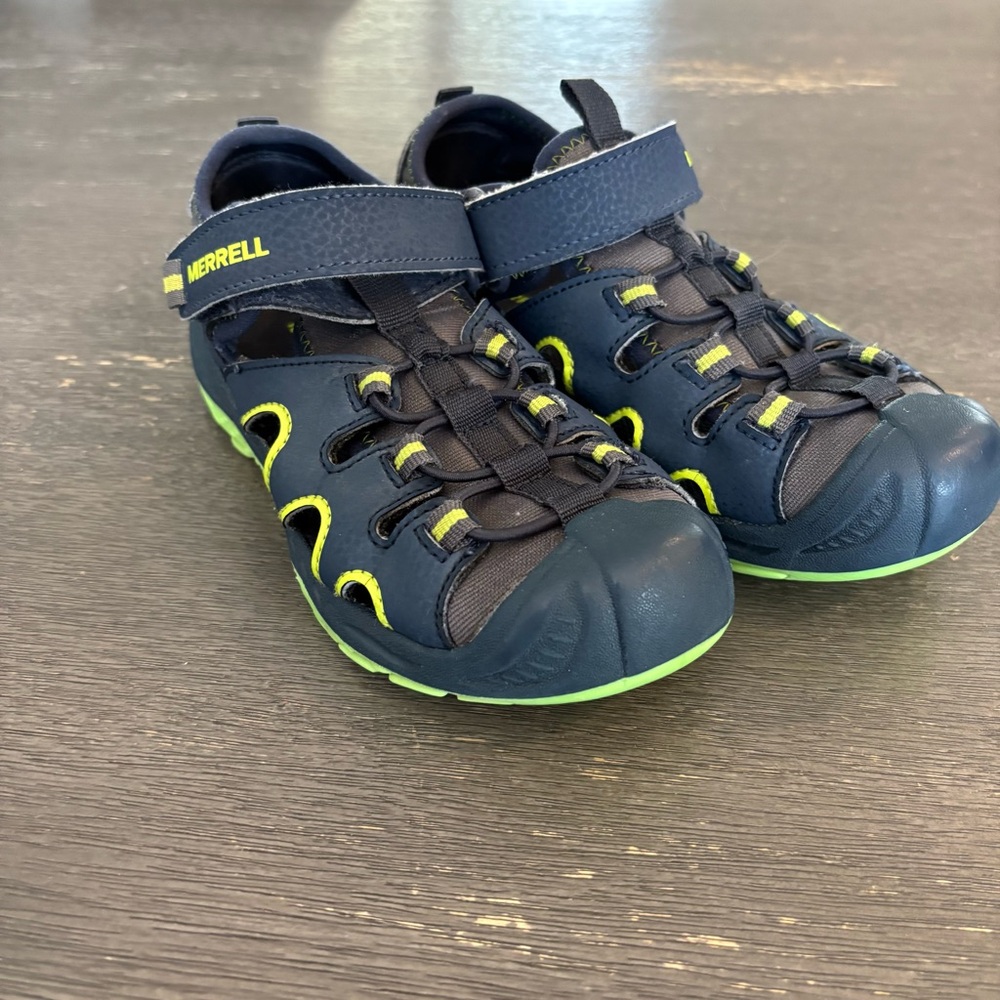 Merrell Kids' Navy and Neon Water Shoes - Picture 3 of 12